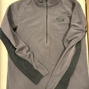 Mountain Hardwear Half-Zip Fleece Jacket Men’s Large (Dark gray)